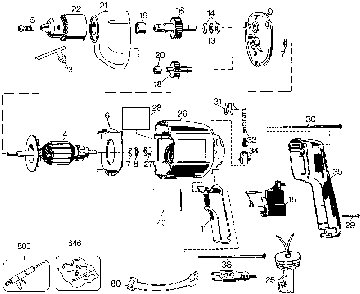 Part Location Diagram of 140762-00 Black and Decker Switch, v.s.r.